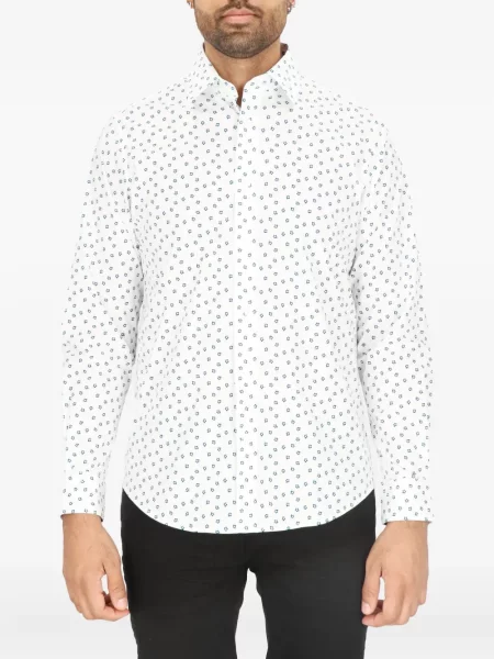 Риза Scotch & Soda с принт бяло