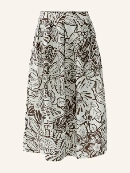 Oui Sukně / tmavě hnědá bílá