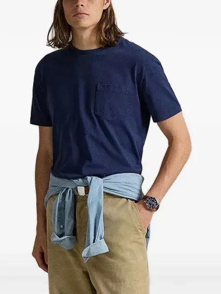 Kołnierzykowy polo Polo Ralph Lauren z frędzli w paski czerwone