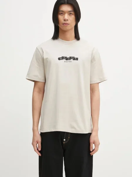 Футболка Daily Paper Tag T-Shirt з принтом бежевий