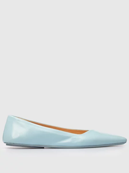 Шкіряні балетки Cazzuola Marsell блакитні