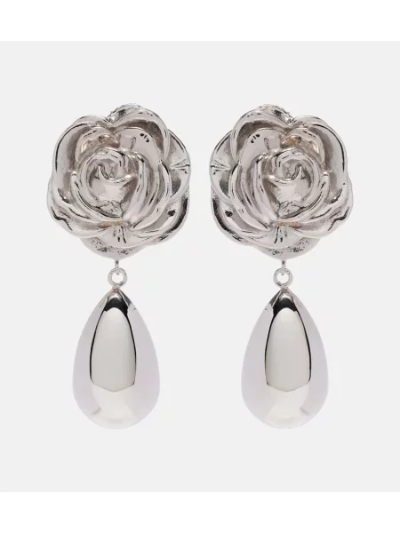 Cercei Magda Butrym cu model floral argintiu