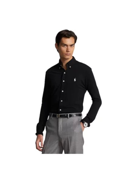 Koszula casualowa z listwą guzikową Ralph Lauren czarna