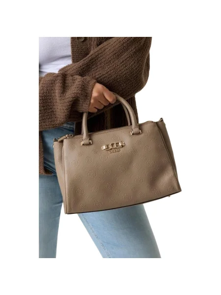 Geanta crossbody Guess din piele bej