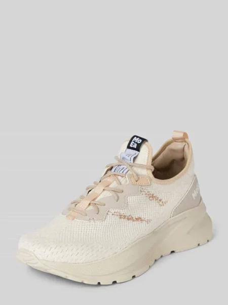 Sneakersy z fakturowanym wzorem Moea beżowe