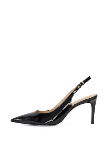 Pantofi cu toc Stuart Weitzman din piele slingback negru