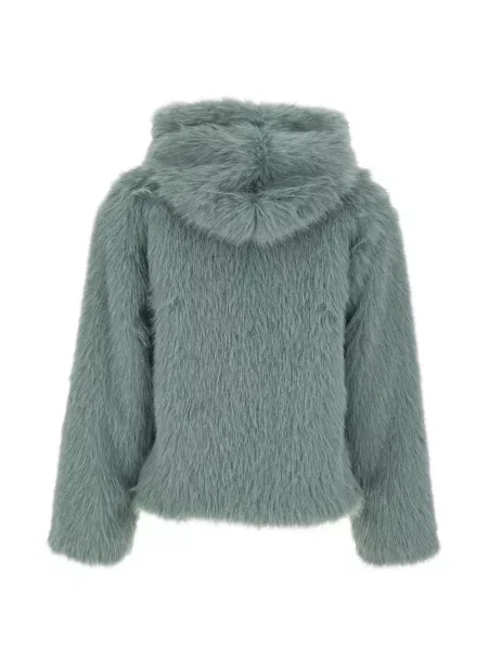 Geacă Kaos cu glugă cu blană verde