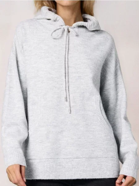 Джемпер із каптуром сірий