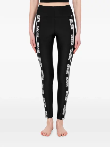 Leggings Moschino cu autograf negru