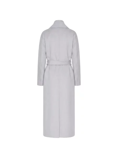 Cu centură palton 's Max Mara de lână gri