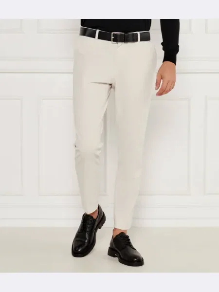 BOSS BLACK De catifea reiată pantaloni | Slim Fit negru