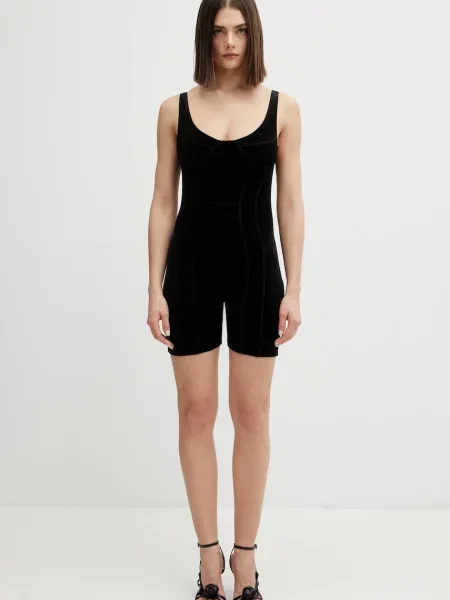 VETEMENTS salopeta de catifea Push-up Romper