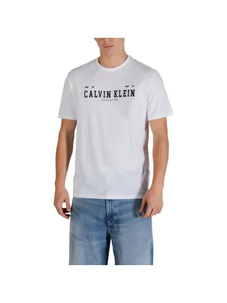 Calvin Klein Jeans Póló Coll Word Graphic fehér