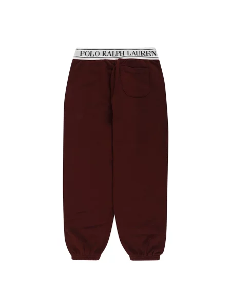 Dzianinowe spodnie dresowe Ralph Lauren czerwone