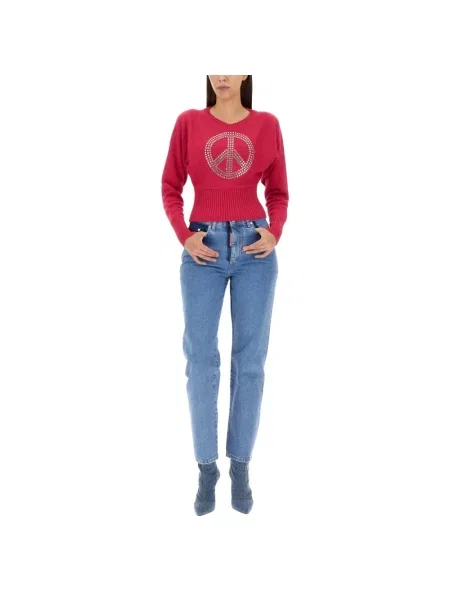 Sweter Moschino różowy