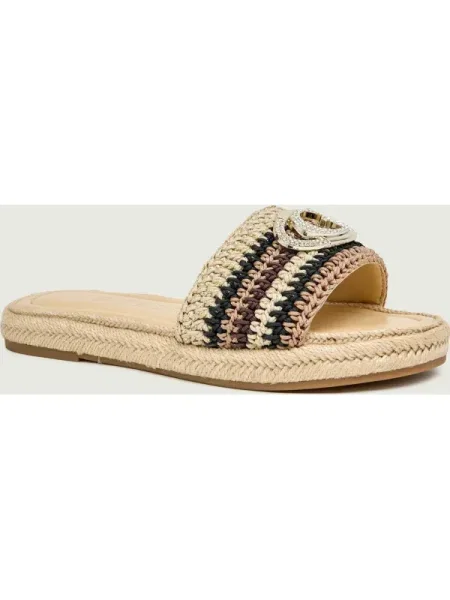 GUESS Saboți KAYLIS brocart / maro mokka / negru bej