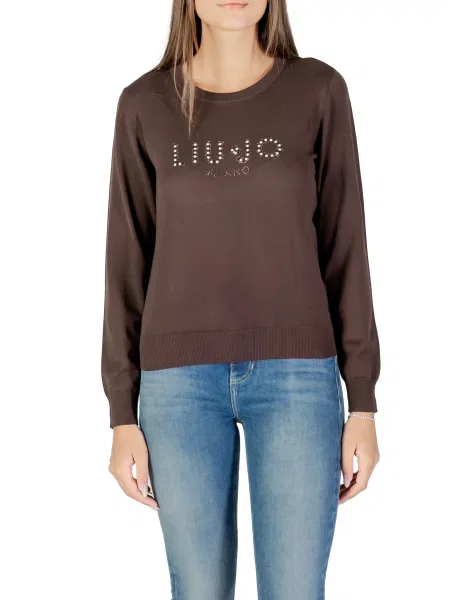 Pulover Liu Jo z dolgimi rokavi rjava