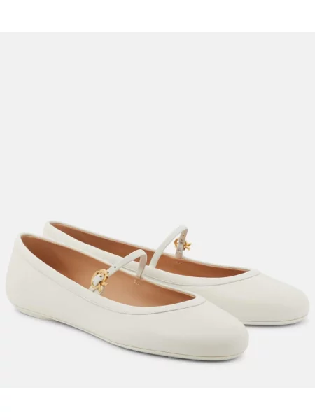 Pantofi cu toc Gianvito Rossi din piele alb