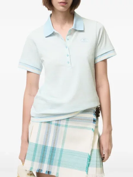 Ριγέ polo Burberry μπλε