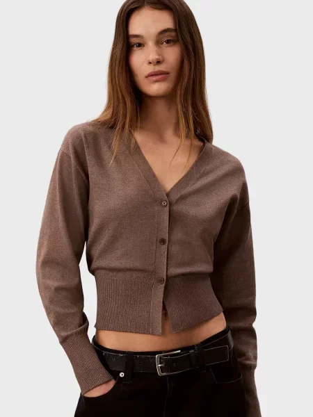 Трикотажний кардиган Calvin Klein коричневий