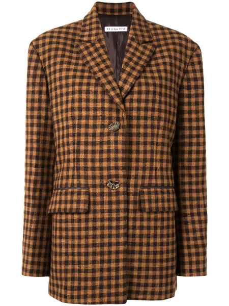 Marynarka Rejina Pyo w kratkę brązowa