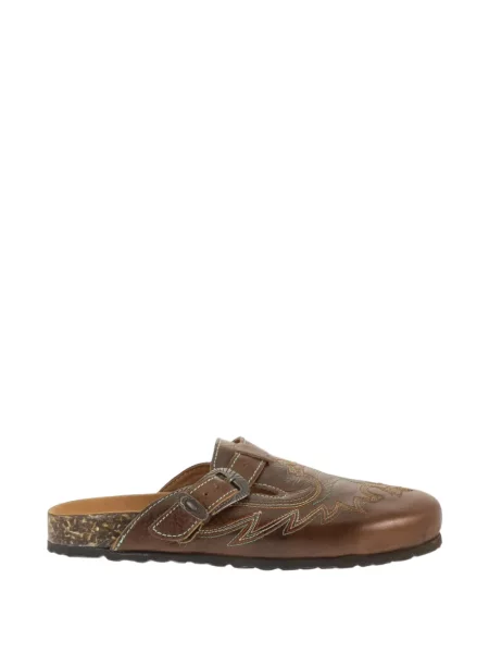 Papuci tip mules Mexicana din piele maro