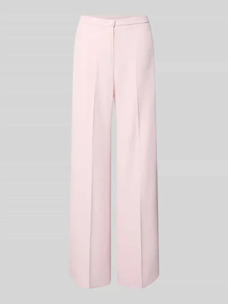 Spodnie materiałowe z kantem Rinascimento różowe