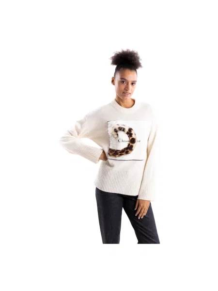 Sweter Bastille wełniany beżowy