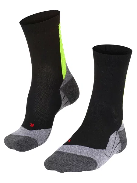 FALKE Șosete sport Achilles gri amestecat / verde limetă negru