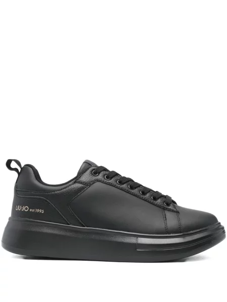 Sneakerși Liu Jo din piele cu platformă negru