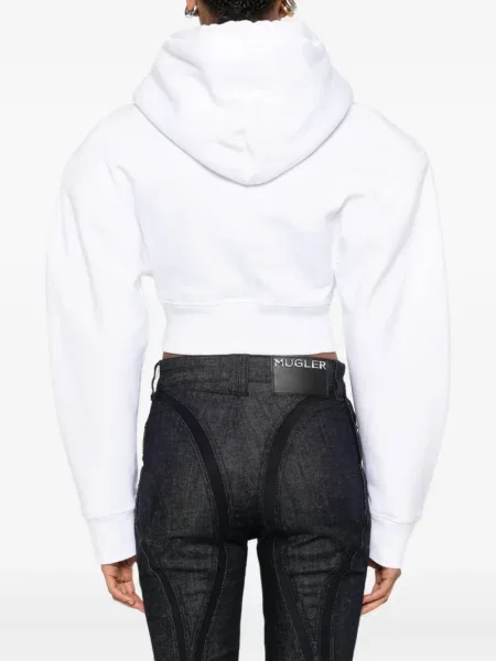 Hanorac cu glugă Dsquared2 cu imagine alb
