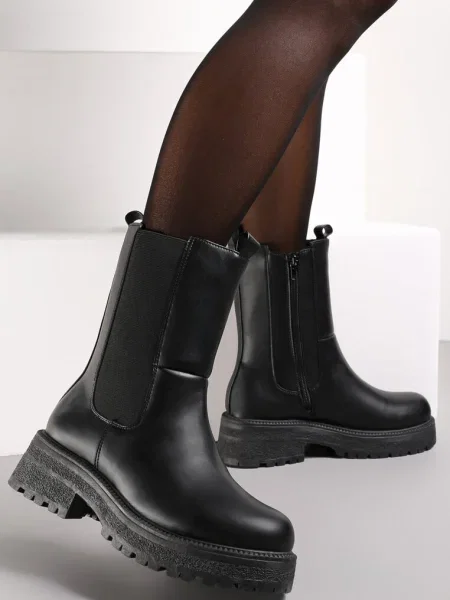 Botine Chelsea cu Inserție Elastică Anedda negre
