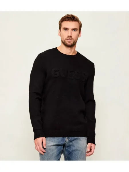 GUESS Pulover | regular fit negru