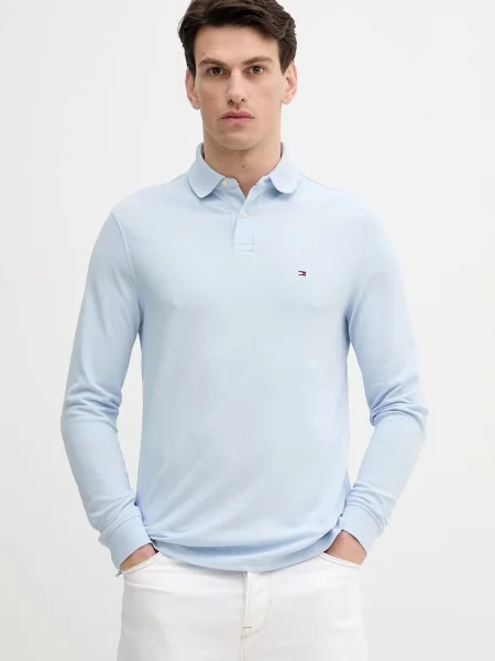 Tommy Hilfiger majica dugih rukava muška s pamukom plava