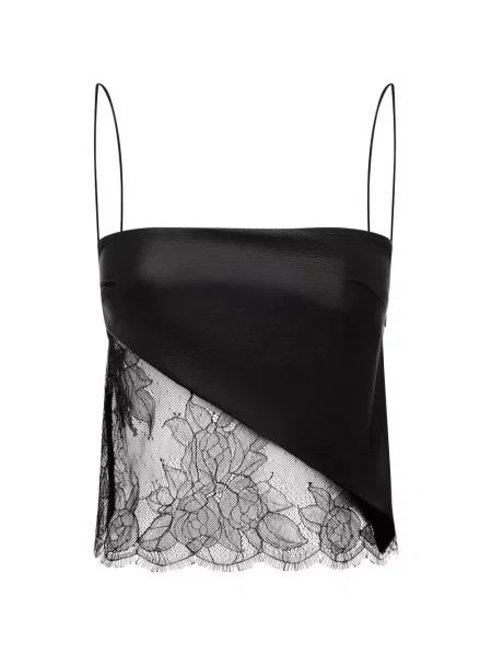 Top Alex Perry din piele negru