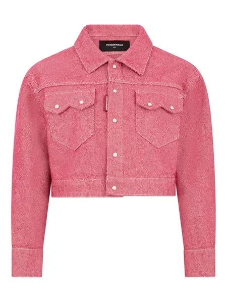 Geacă de blugi Dsquared2 din țesătură twill roz