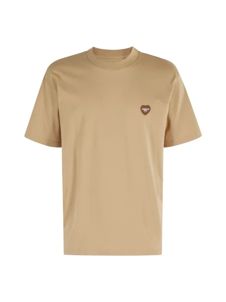 Koszulka Carhartt Wip w serca brązowa