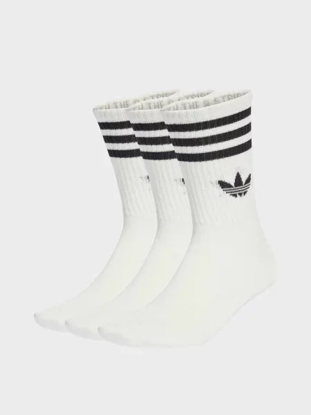 Носки Adidas в полоску белые