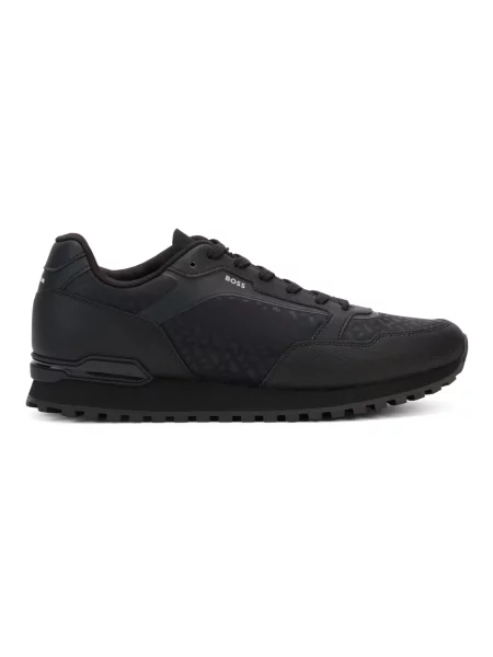 Sneakersy Boss skórzane czarne