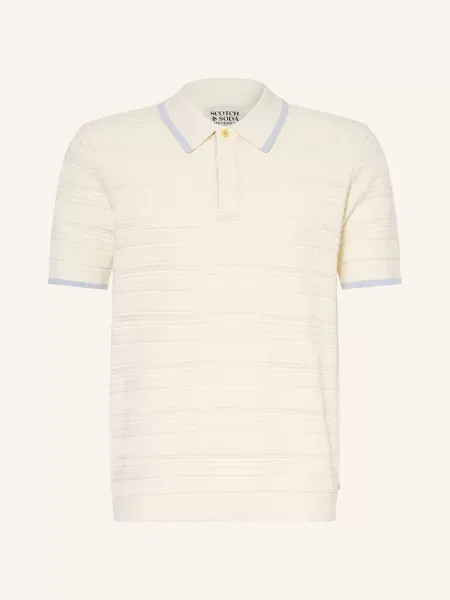 Scotch & Soda Pletená Polokošile režná / tmavě modrá