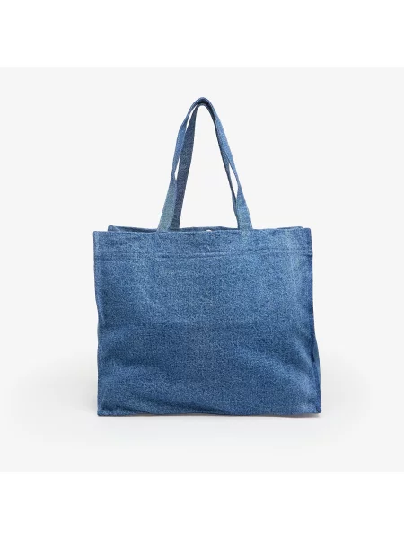 Torebka Karl Lagerfeld Jeans z autografem niebieska