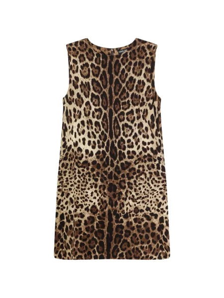 Rochie Dolce & Gabbana fără mâneci cu imagine cu model leopard