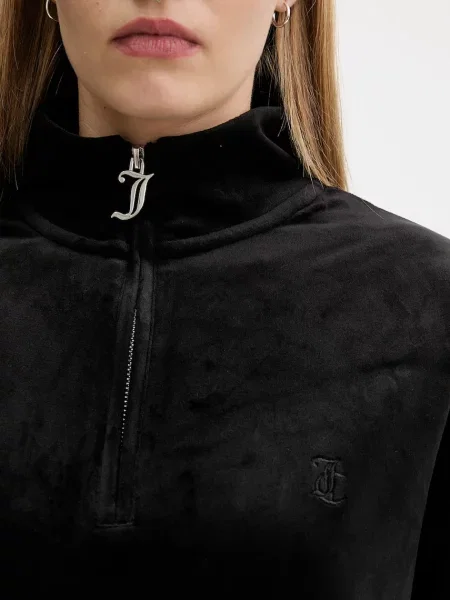 Велюрова кофта Juicy Couture однотонна чорний