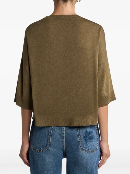 Top Etro cu model floral cu imagine maro