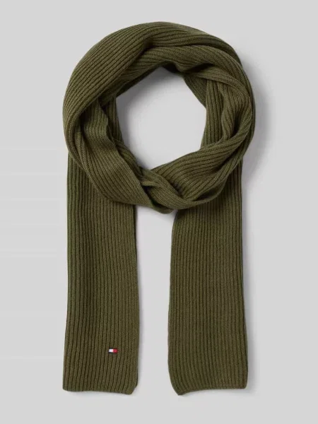 Tommy Hilfiger szalik gładki zielony