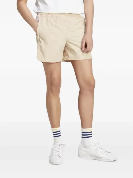 Pantaloni scurți Adidas tricotate cu dungi de costum negru