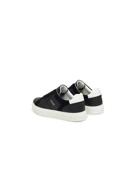 Calvin Klein Sneakersy Classic Cupsole Laceup Tape Lth čierna