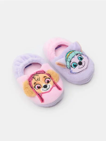 Sinsay Plyšové pantofle s 3D prvky PAW Patrol levandulová