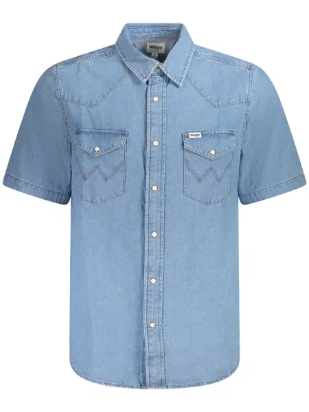 Къс риза Wrangler с къс ръкав синьо