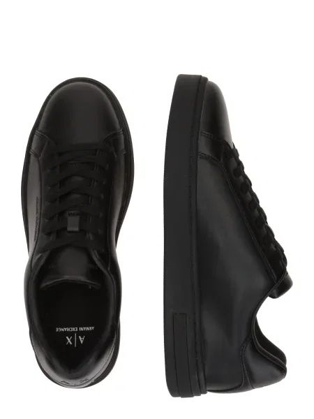 Sneakerși Armani Exchange din piele negru